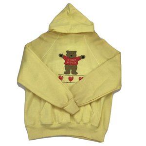 90S Basset Womens Yellow Hoodie